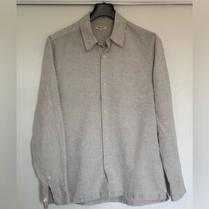 Madewell Oatmeal Linen Shirt Medium